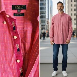 Bobby Jones Men’s Pink Checked Button-Down Shirt